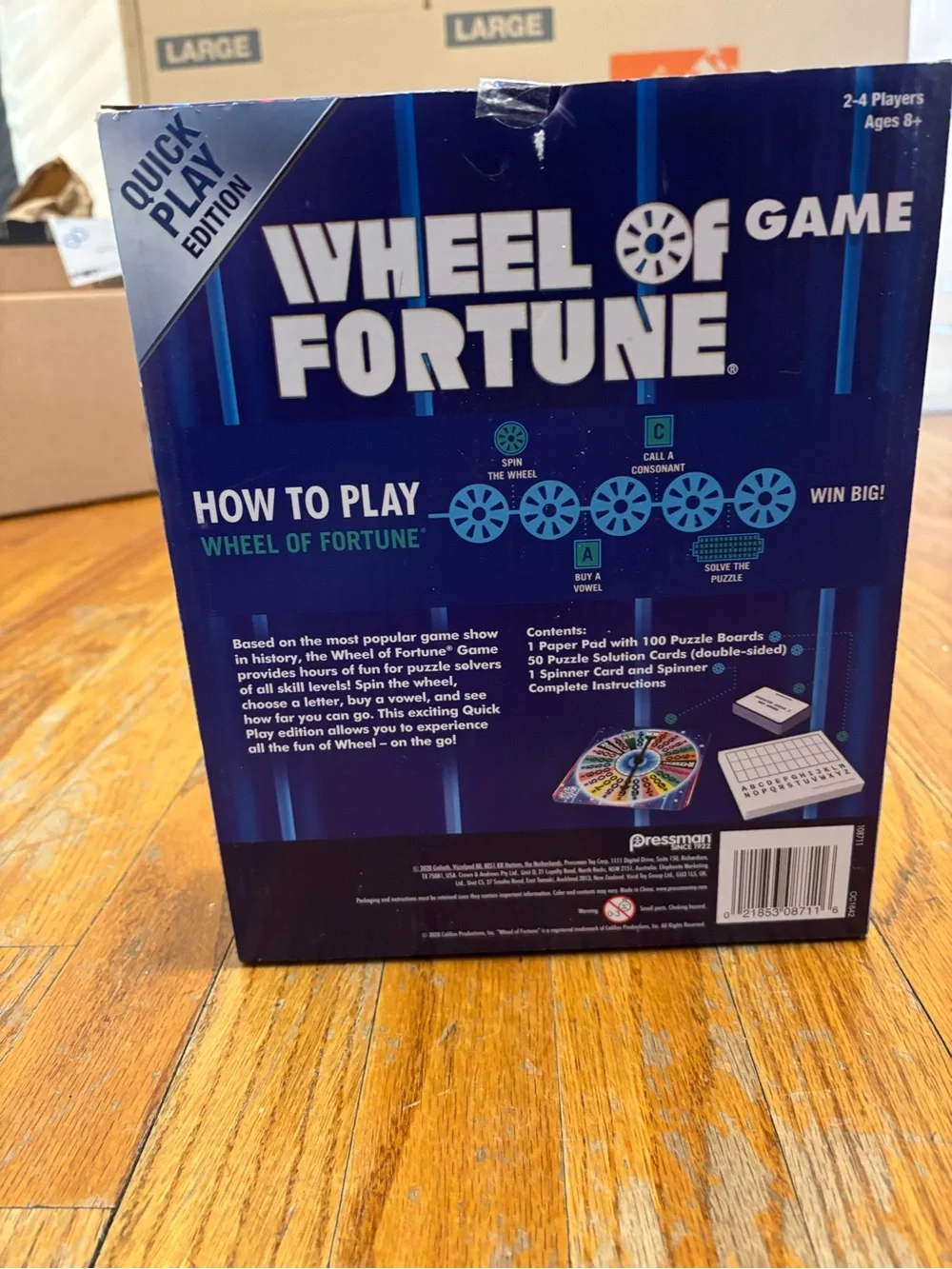 Wheel of Fortune Quick Play Edition Game - Blue